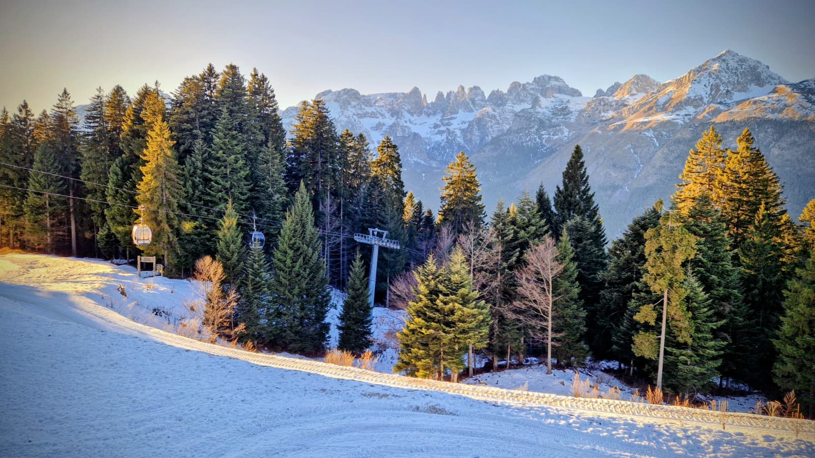 Dolomiti di Brenta viste dall'Altopiano della Paganella, sopra Molveno